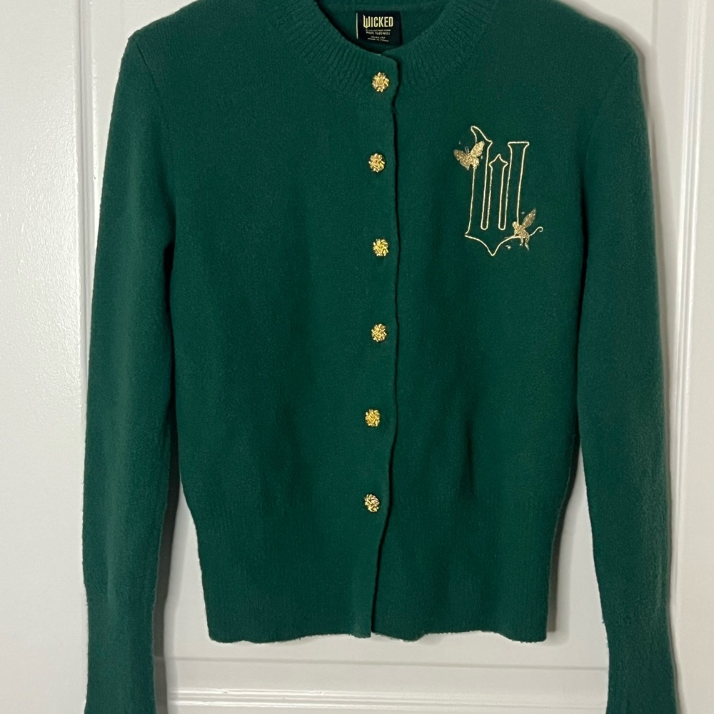 Green Embroidered‎ Women's Sweater